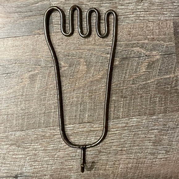 Other - Handcrafted bent metal foot coat hook